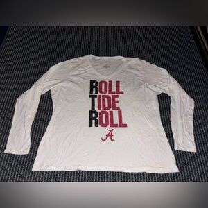 Alabama Crimson Tide Shirt Women's 3X Roll Tide Roll V-Neck Hourglass Shape